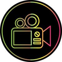 Camera Line Gradient Due Color Icon Design vector