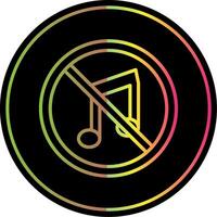 No Music Line Gradient Due Color Icon Design vector