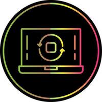 Replay Line Gradient Due Color Icon Design vector