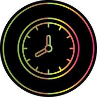 reloj línea degradado debido color icono diseño vector