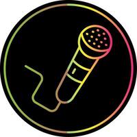 Microphone Line Gradient Due Color Icon Design vector