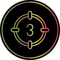 Countdown Line Gradient Due Color Icon Design vector