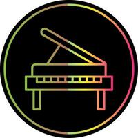 piano línea degradado debido color icono diseño vector
