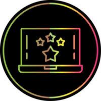 Star Line Gradient Due Color Icon Design vector