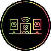 audio sistema línea degradado debido color icono diseño vector