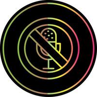 No Microphone Line Gradient Due Color Icon Design vector