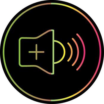 Volume Line Gradient Due Color Icon Design vector