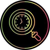 reloj línea degradado debido color icono diseño vector