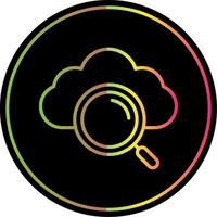 Cloud Computing Line Gradient Due Color Icon Design vector