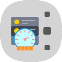 Performance Flat Curve Icon Design vector