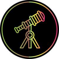Telescope Line Gradient Due Color Icon Design vector