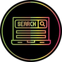 Search Engine Line Gradient Due Color Icon Design vector