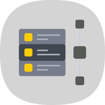 Data Stacks Flat Curve Icon Design vector