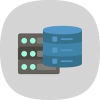 Data Server Flat Curve Icon Design vector