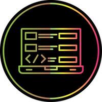 Coding Line Gradient Due Color Icon Design vector