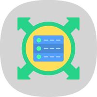 Data Driven Flat Curve Icon Design vector