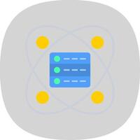 Data Science Flat Curve Icon Design vector