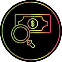 Money Line Gradient Due Color Icon Design vector