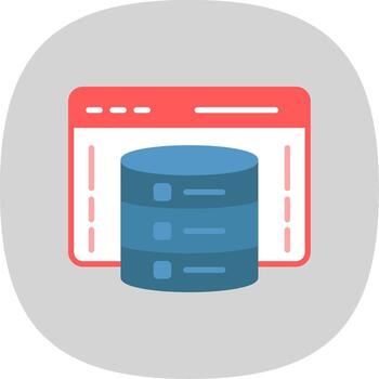 Web Development Flat Curve Icon Design vector