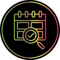 Calendar Line Gradient Due Color Icon Design vector