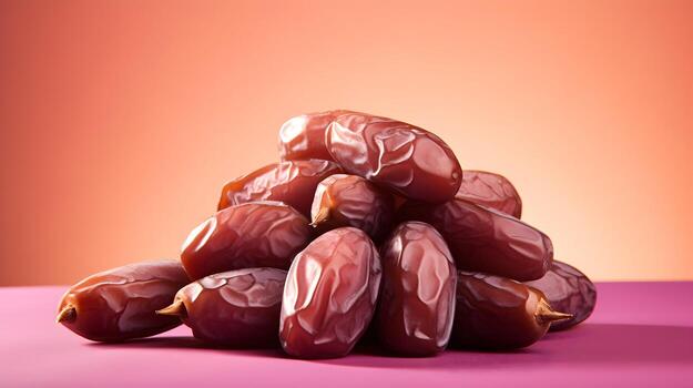 un cuenco de fechas Fruta en el mesa foto