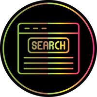 Search Bar Line Gradient Due Color Icon Design vector