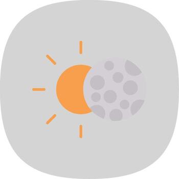 Eclipse Flat Curve Icon Design vector