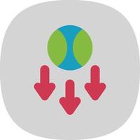 Gravity Flat Curve Icon Design vector