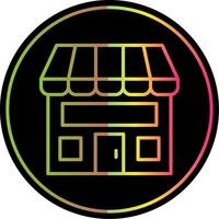 tienda línea degradado debido color icono diseño vector