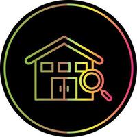 House Line Gradient Due Color Icon Design vector
