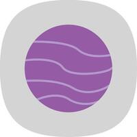 Planet Flat Curve Icon Design vector