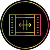 Resize Line Gradient Due Color Icon Design vector
