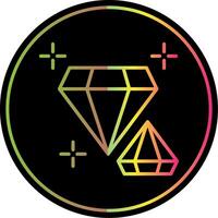 diamante línea degradado debido color icono diseño vector
