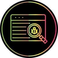 Web Coding Line Gradient Due Color Icon Design vector