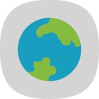 Earth Flat Curve Icon Design vector