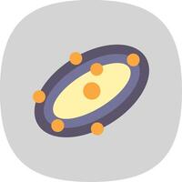 Galaxy Flat Curve Icon Design vector