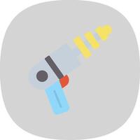 Space Gun Flat Curve Icon Design vector