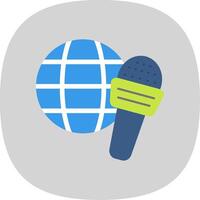 Global News Flat Curve Icon Design vector