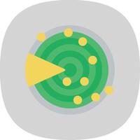 Sonar Flat Curve Icon Design vector