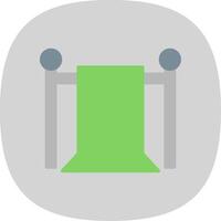 Green Screen Flat Curve Icon Design vector