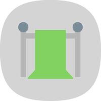 Green Screen Flat Curve Icon Design vector