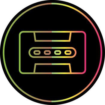 Cassette Line Gradient Due Color Icon Design vector