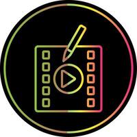 Editing Line Gradient Due Color Icon Design vector