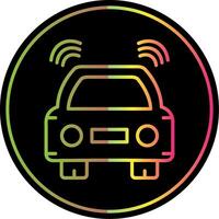 Car Line Gradient Due Color Icon Design vector