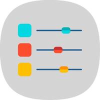 Sliders Flat Curve Icon Design vector