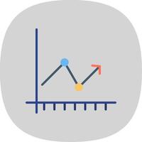 Arrow Chart Flat Curve Icon Design vector