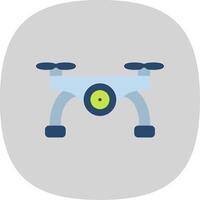 Camera Drone Flat Curve Icon Design vector