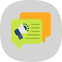 Messages Flat Curve Icon Design vector