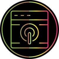 Browser Line Gradient Due Color Icon Design vector