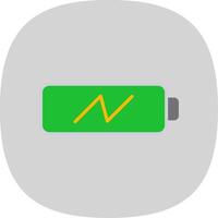 Charging Battery Flat Curve Icon Design vector